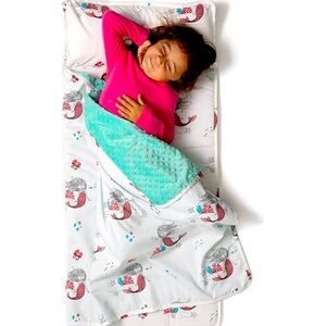 Toddler Girls Mermaid Nap Mat with Binky - 43 x 20”